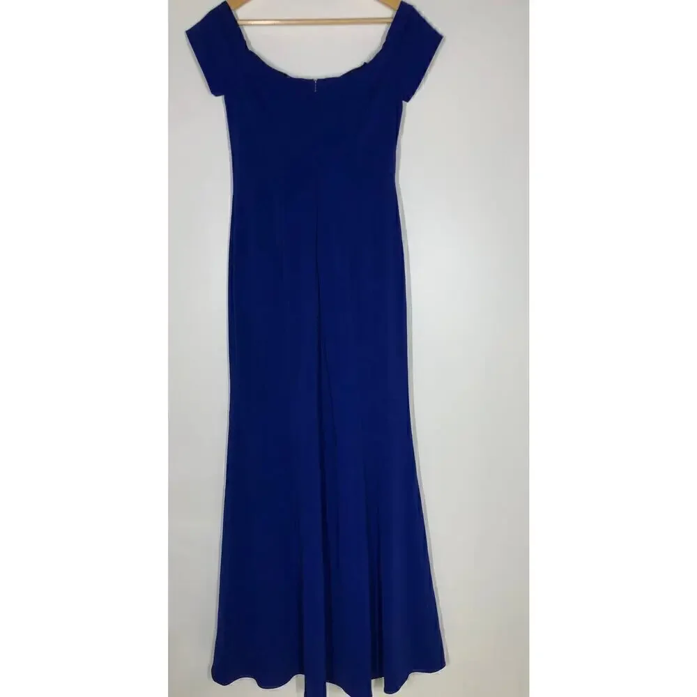 Badgley Mischka Gown Sweetheart Cobalt Blue L